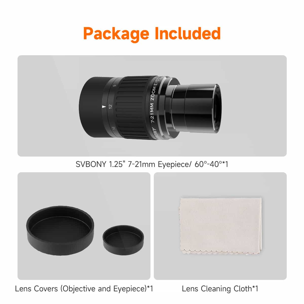 SVBONY SV135 60-40 degree zoom eyepiece views