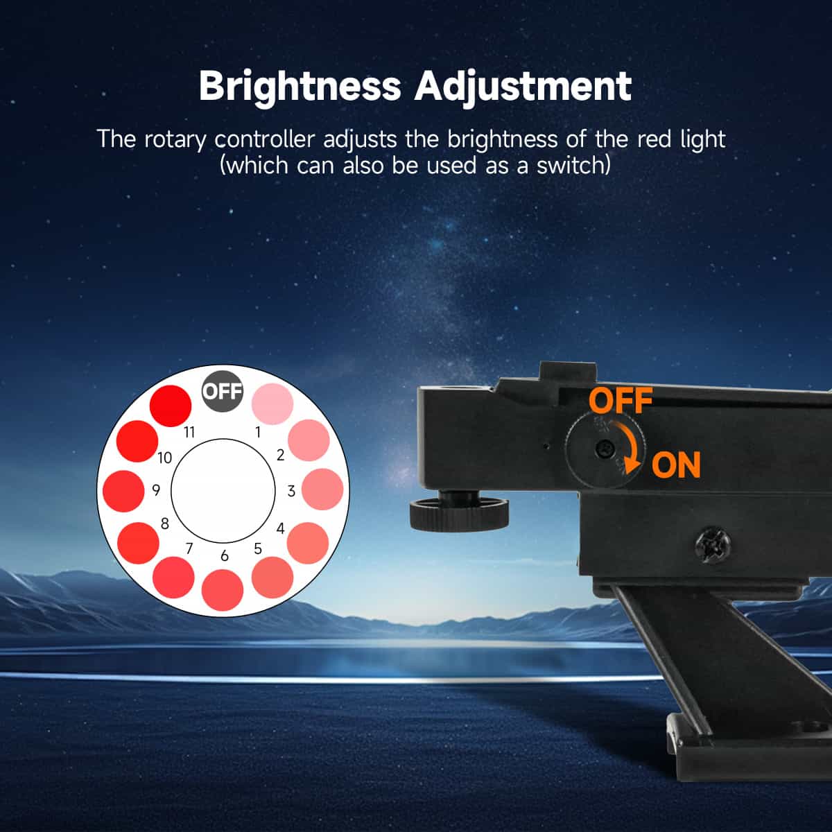 SVBONY SV179 red dot finder with two-hole fixing base for telescope target acquisition