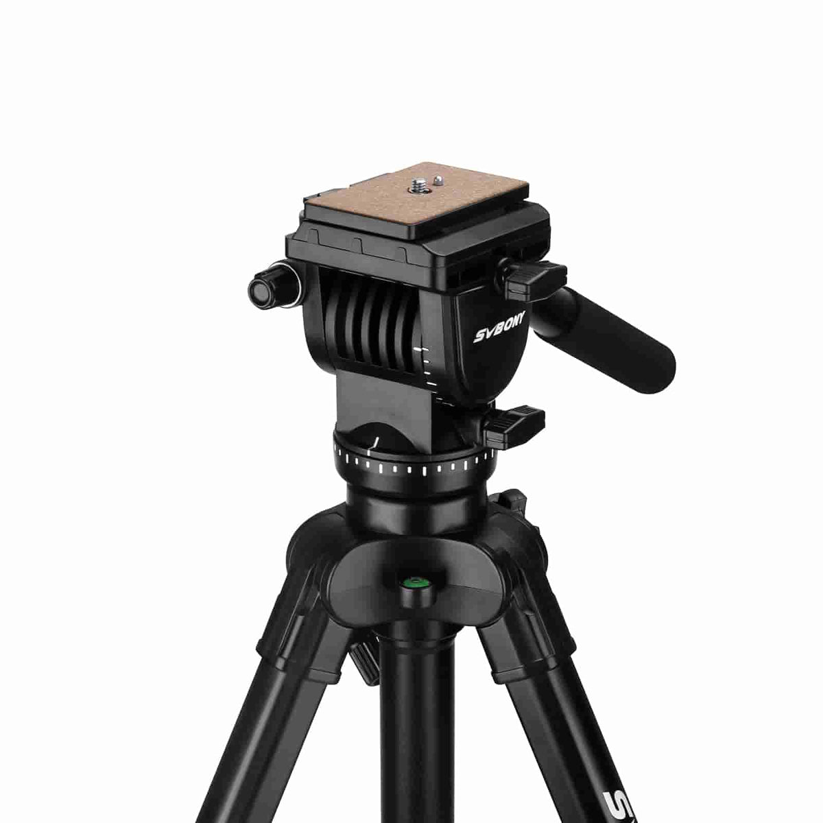 SVBONY SA402 hydraulic travel tripod folded for travel and birding