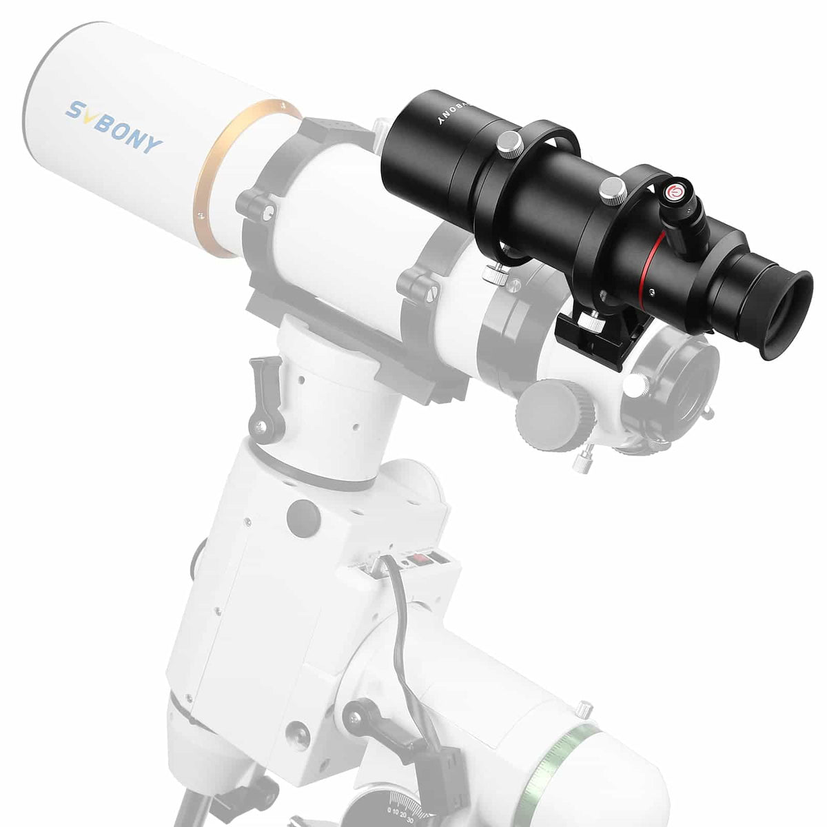 SVBONY SV208 8x50 correct-image illuminated finder scope for telescope alignment and star hopping