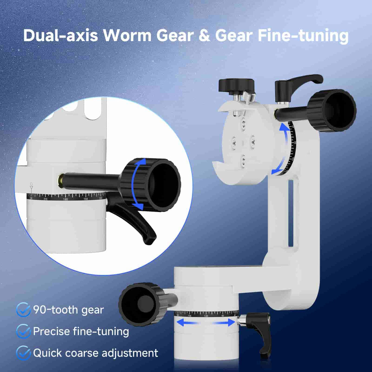 SVBONY SV225 MINI alt-azimuth mount head for portable visual observing
