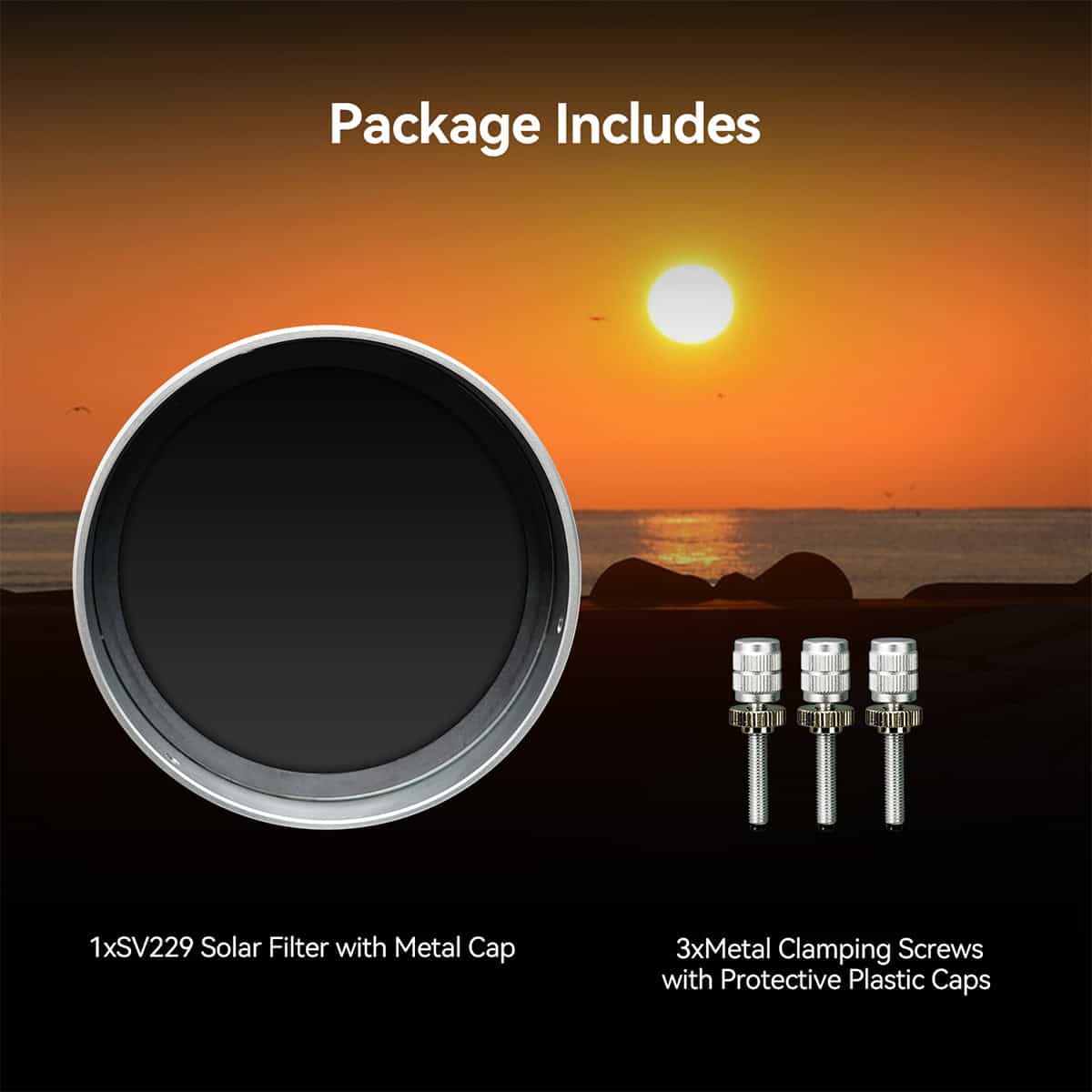 SVBONY SV229 140mm white-light solar filter cap for telescope solar observing