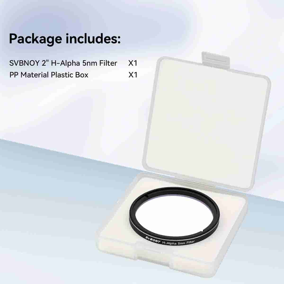 SVBONY SV227 2 inch H-alpha 5nm narrowband filter for deep-sky nebula imaging