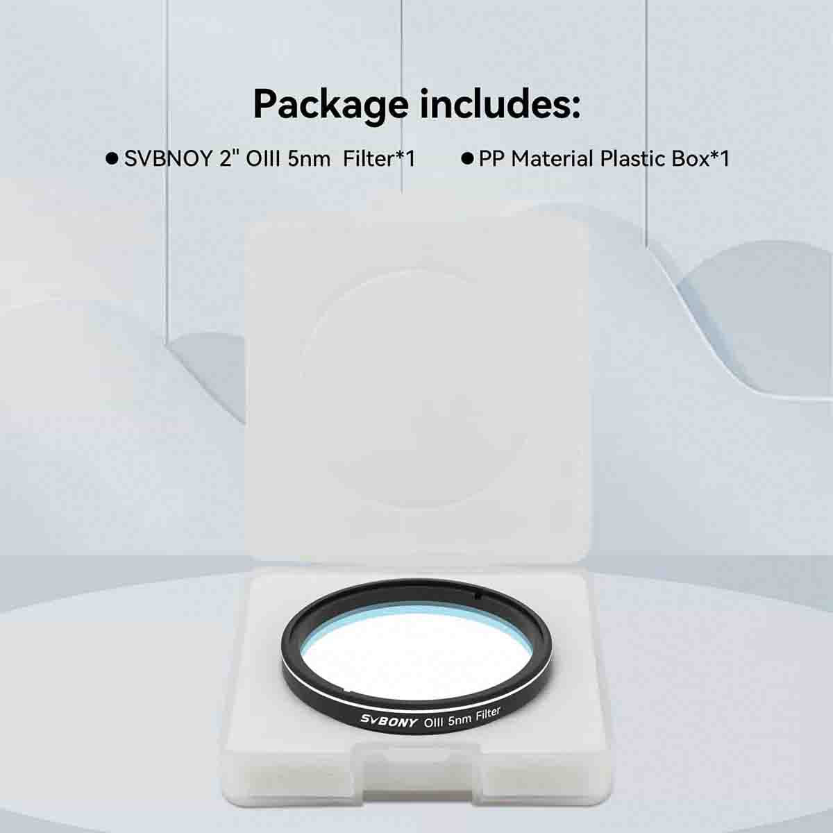SVBONY SV227 2 inch OIII 5nm narrowband filter for deep-sky nebula imaging
