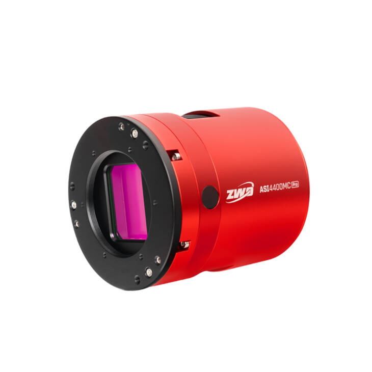 ZWO ASI4400MC Pro full frame cooled colour astronomy camera front view