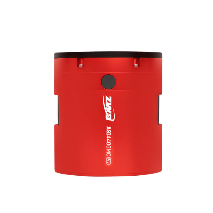 ZWO ASI4400MC Pro full frame cooled colour astronomy camera side view