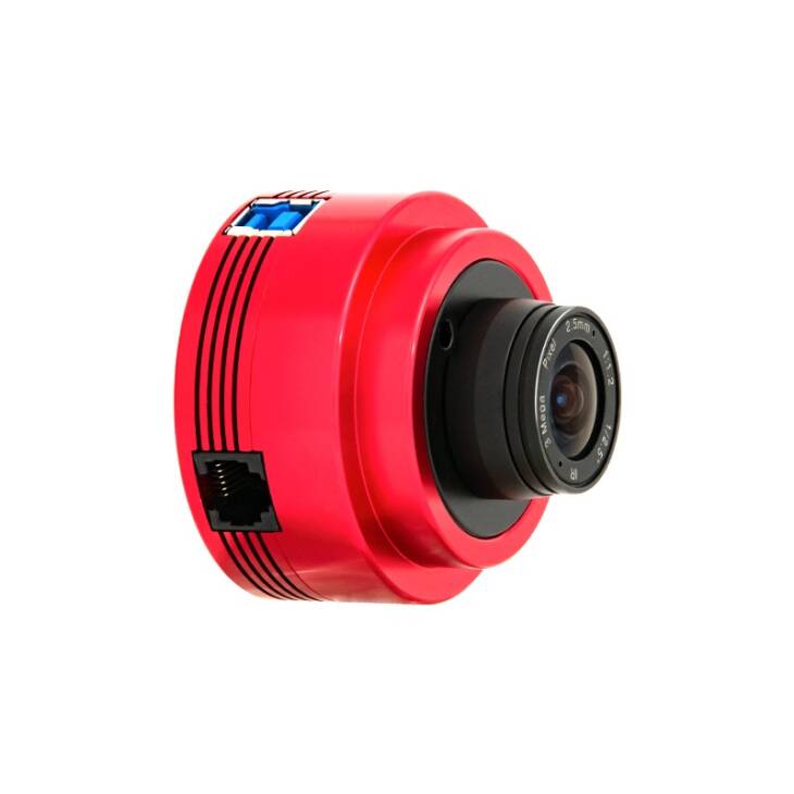 ZWO ASI678MC color planetary camera front angled view