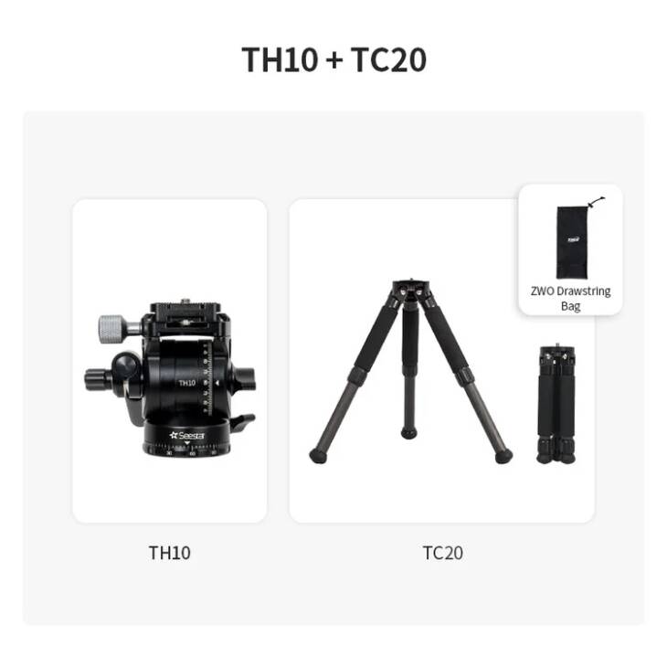 ZWO TH10 and TC20 tripod combination for Seestar setup