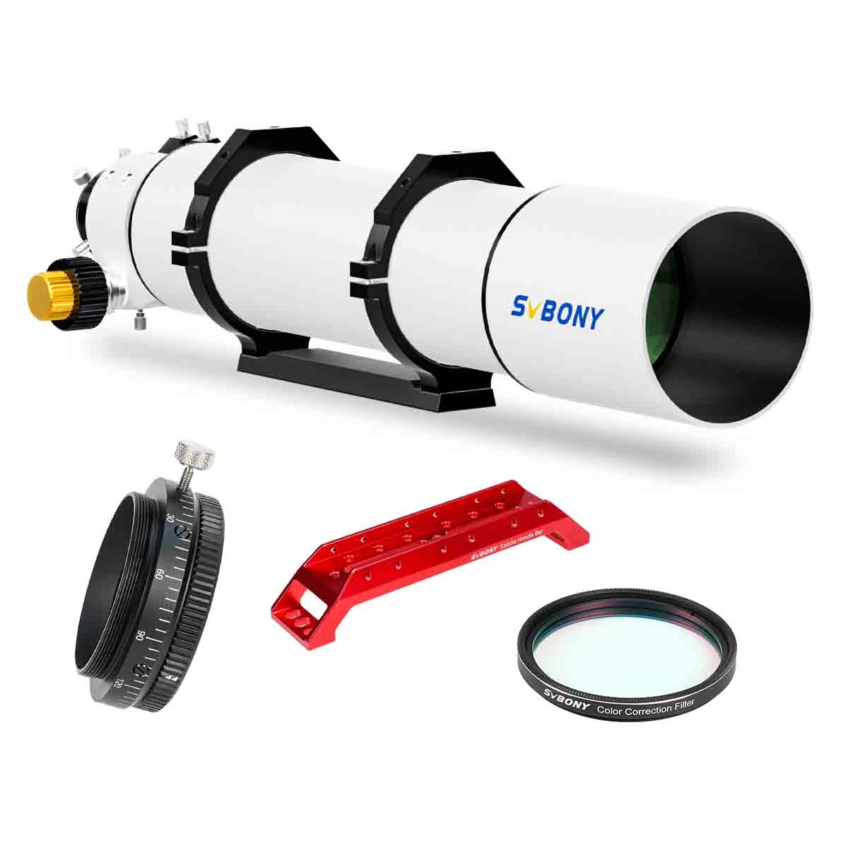 SVBONY SV48P 102mm achromatic refractor OTA features