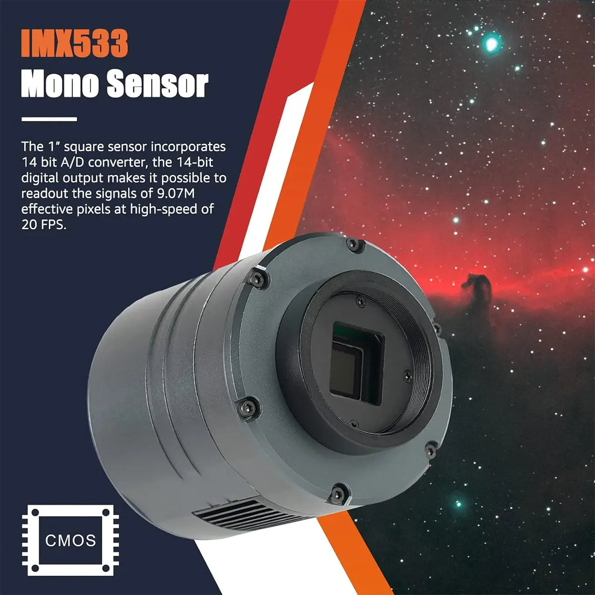 SVBONY SV605MC cooled monochrome astronomy camera with Sony IMX533 sensor for narrowband deep-sky imaging