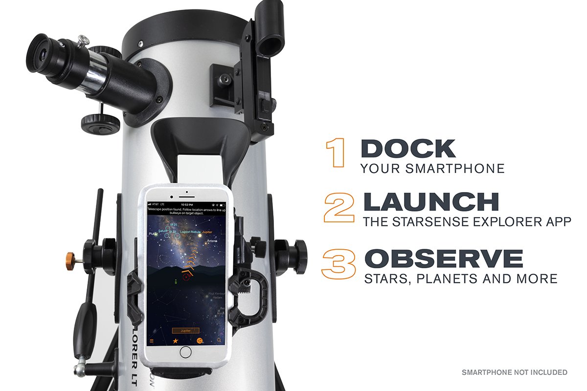 Celestron StarSense Explorer LT 114AZ Smartphone App-enabled Newtonian Reflector Telescope
