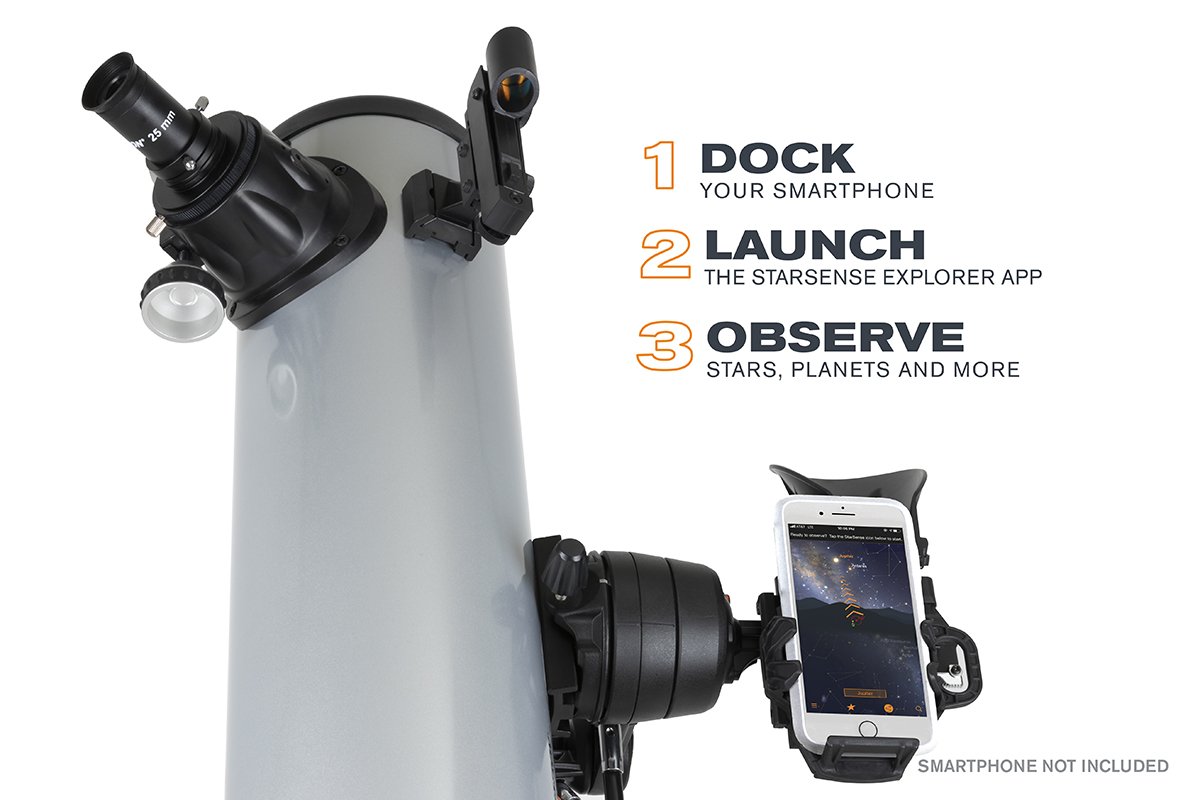 Celestron StarSense Explorer DX 130AZ Smartphone App-enabled Newtonian Reflector Telescope