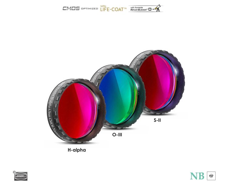 Baader 6.5nm Narrowband Filters – CMOS-optimized (H-alpha, O-III, S-11) 1.25"