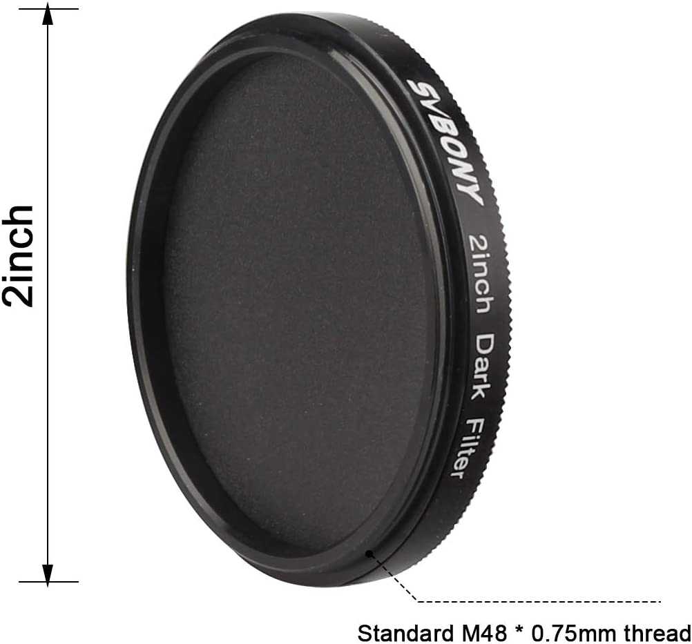 SVBONY SV164 2 inch dark frame filter for filter wheels and astrophotography calibration