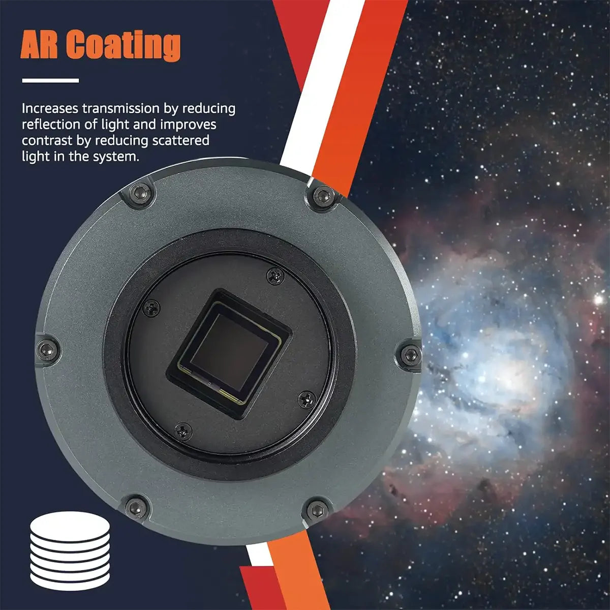 SVBONY SV605MC cooled monochrome astronomy camera with Sony IMX533 sensor for narrowband deep-sky imaging