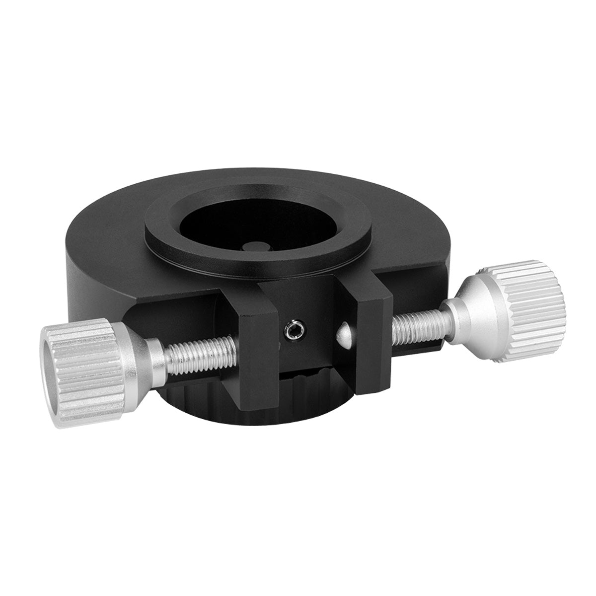 A second view of the azimuth adjuster adapter from a different angle, showing the body and mounting surface.