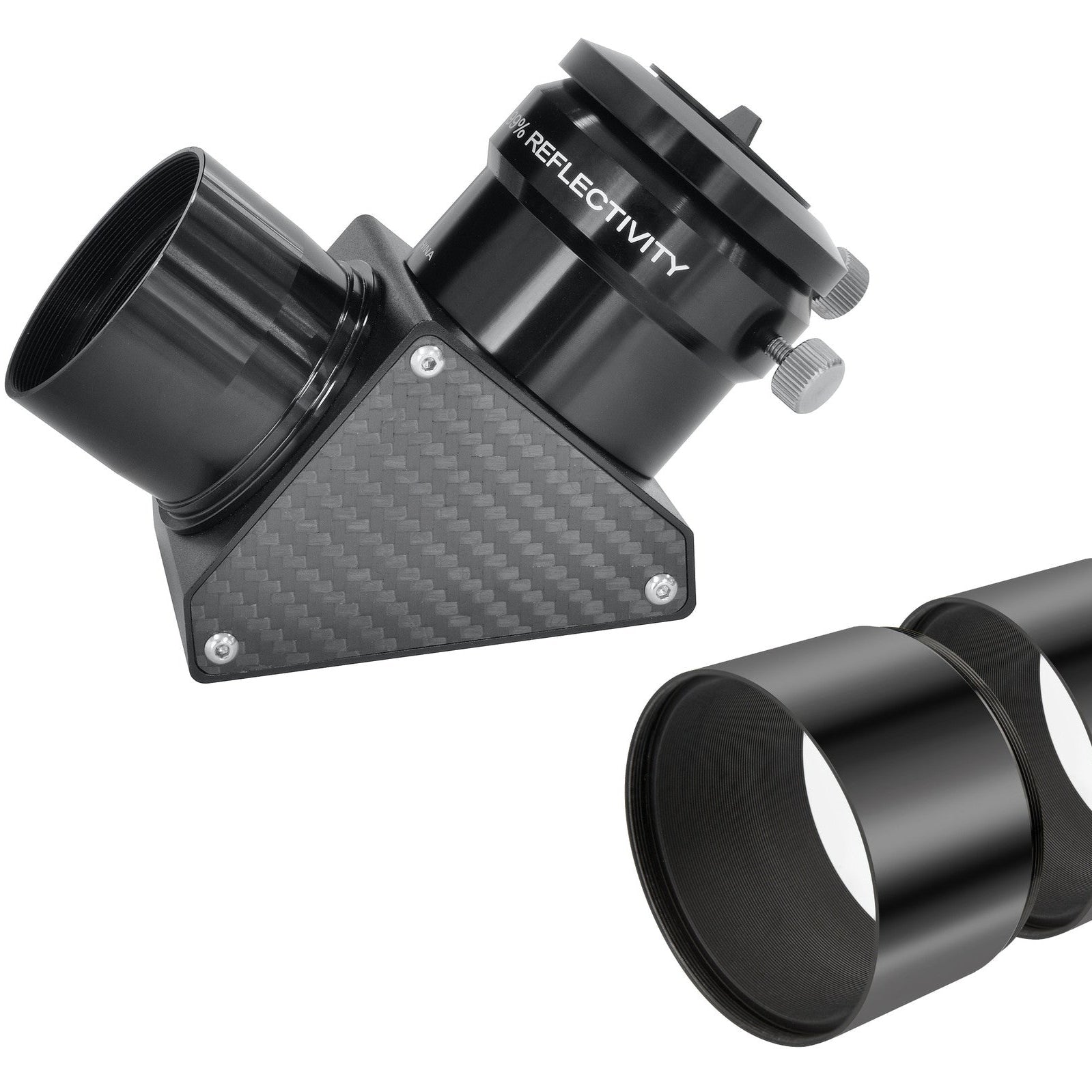 Included 99% reflective 2-inch diagonal and two focuser extension tubes