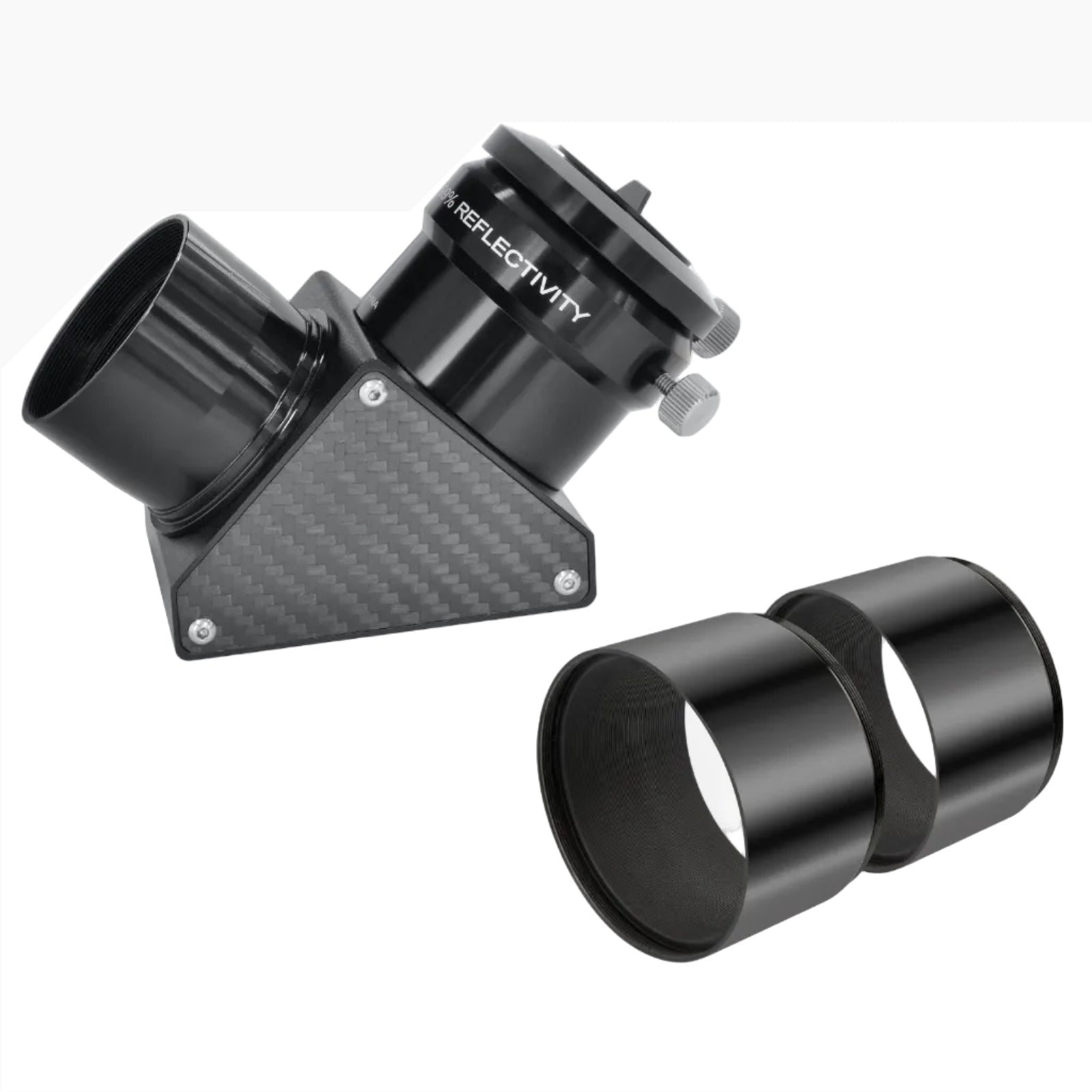 Two-inch diagonal and focuser extension tubes