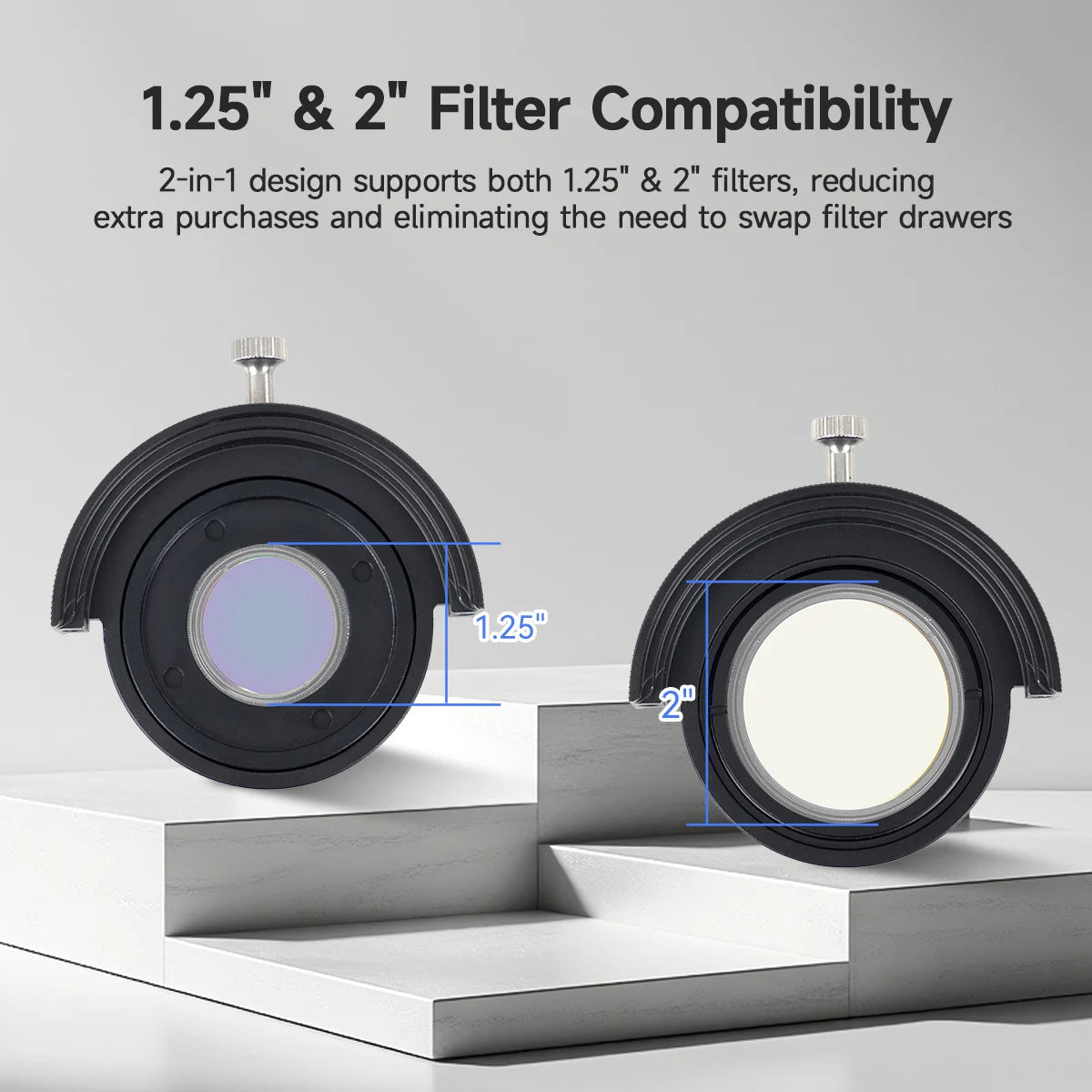 SVBONY SV226P M42 filter drawer for SV238 off-axis guider, holds 1.25 and 2 inch filters