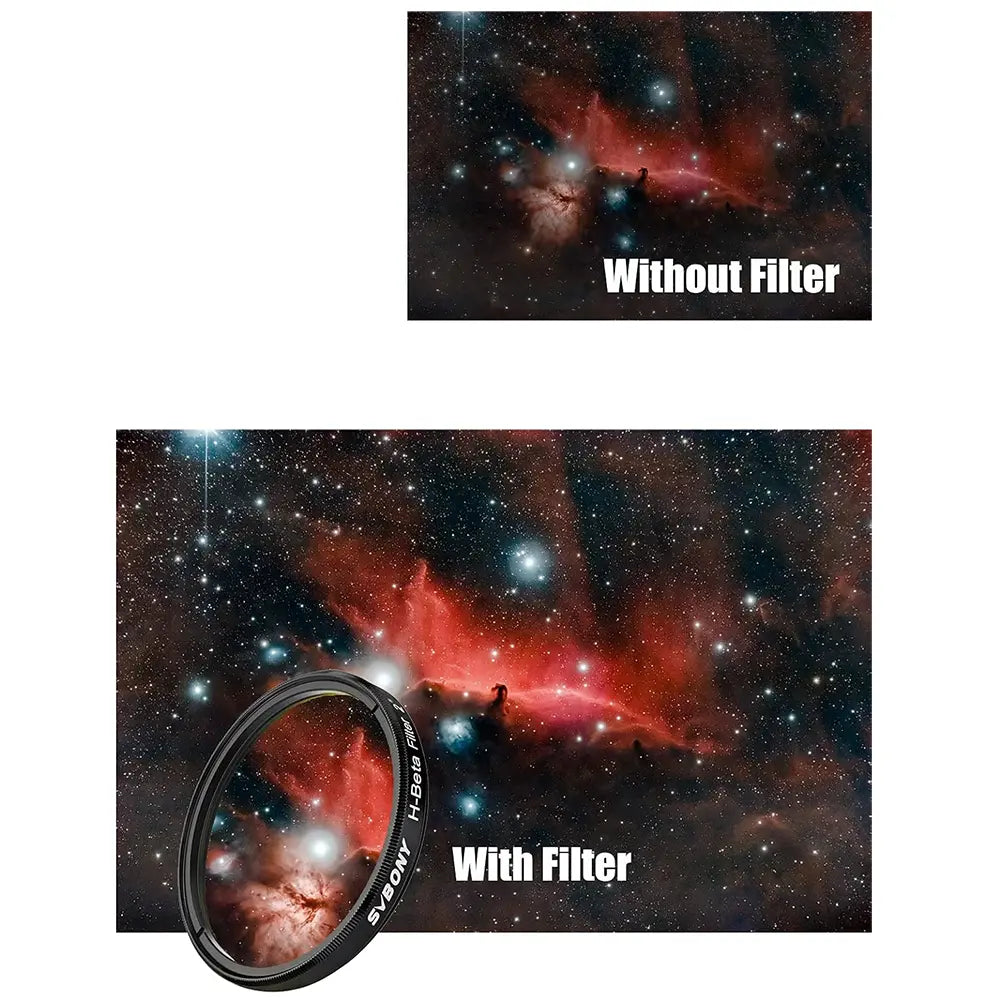 SVBONY SV132 2 inch H-Beta narrowband filter detail
