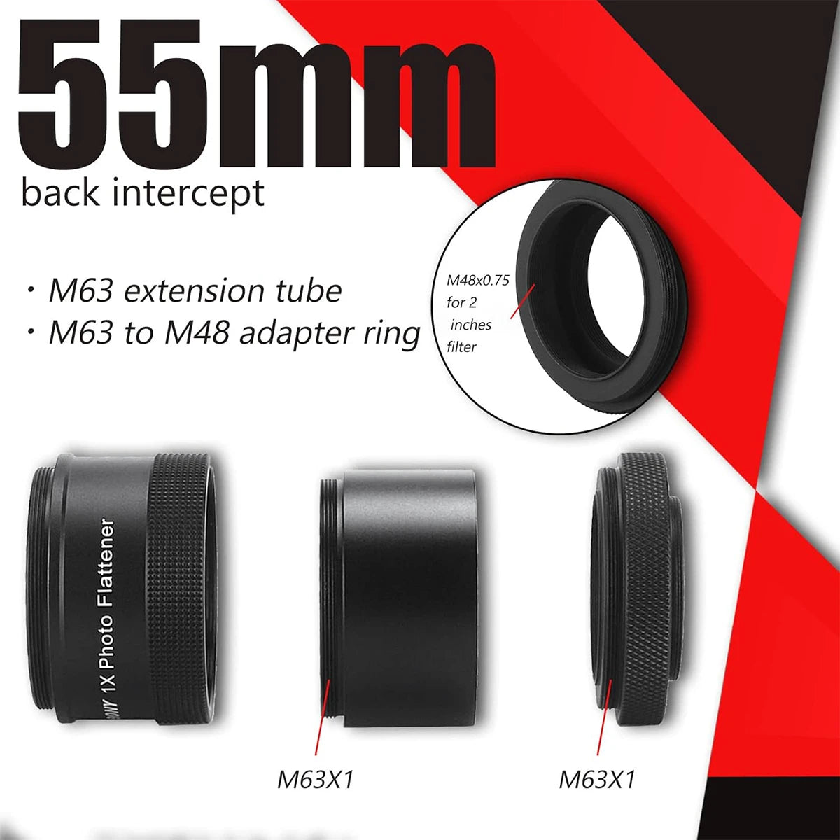 SVBONY SV209 1.0x field flattener for SV550 80 f/6 full-frame deep-sky astrophotography