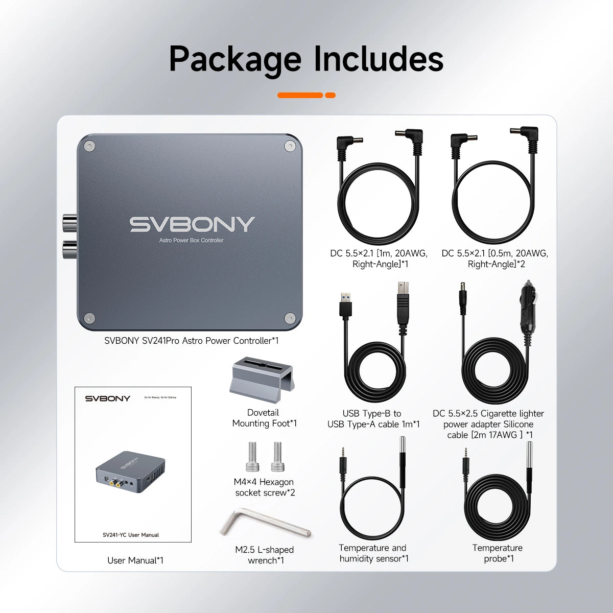 SVBONY SV241 Pro astro power controller with USB hub and dew heater ports for telescope imaging rigs