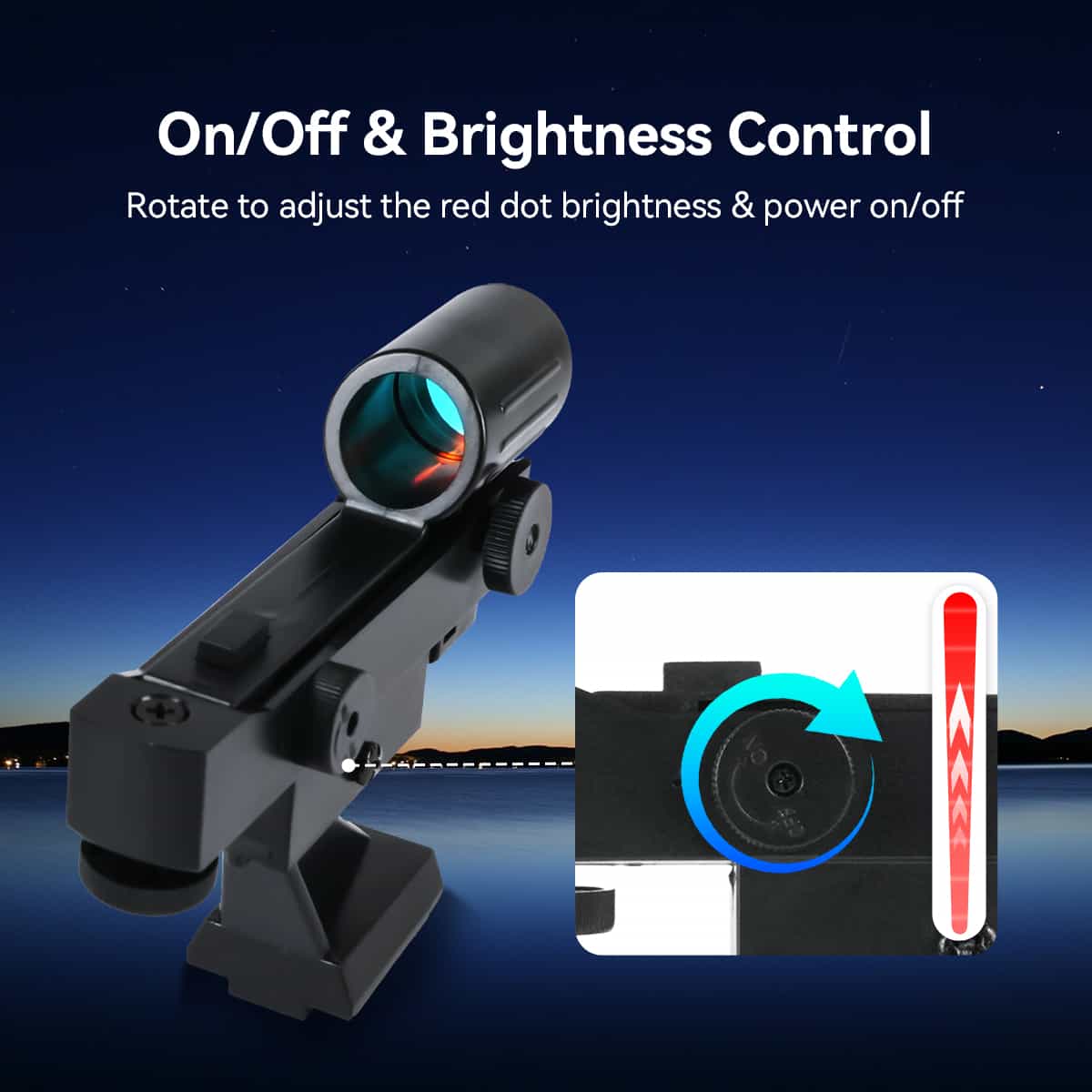 SVBONY SV179 red dot finder with dovetail base for telescope target acquisition