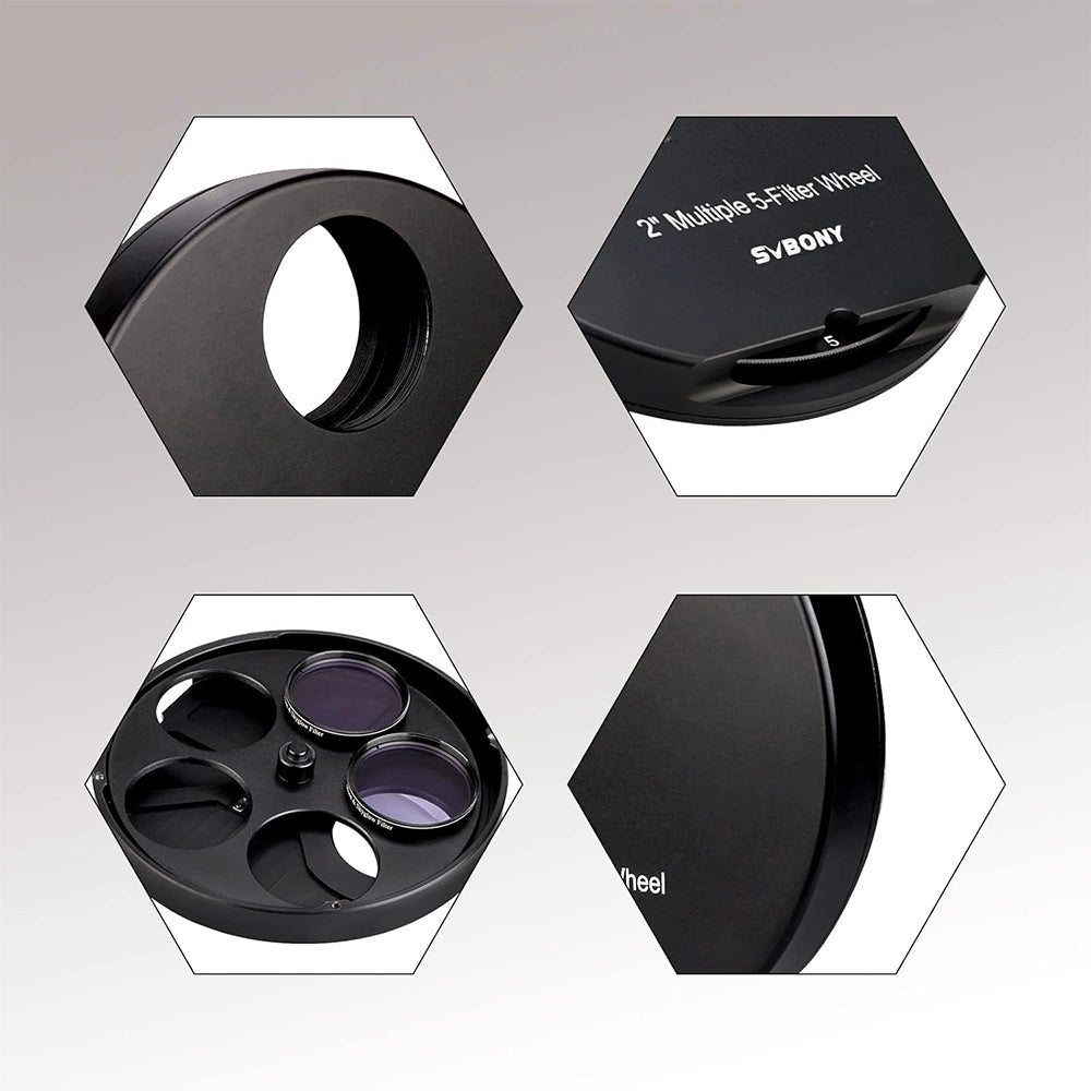 SVBONY SV133 2 inch filter wheel side view
