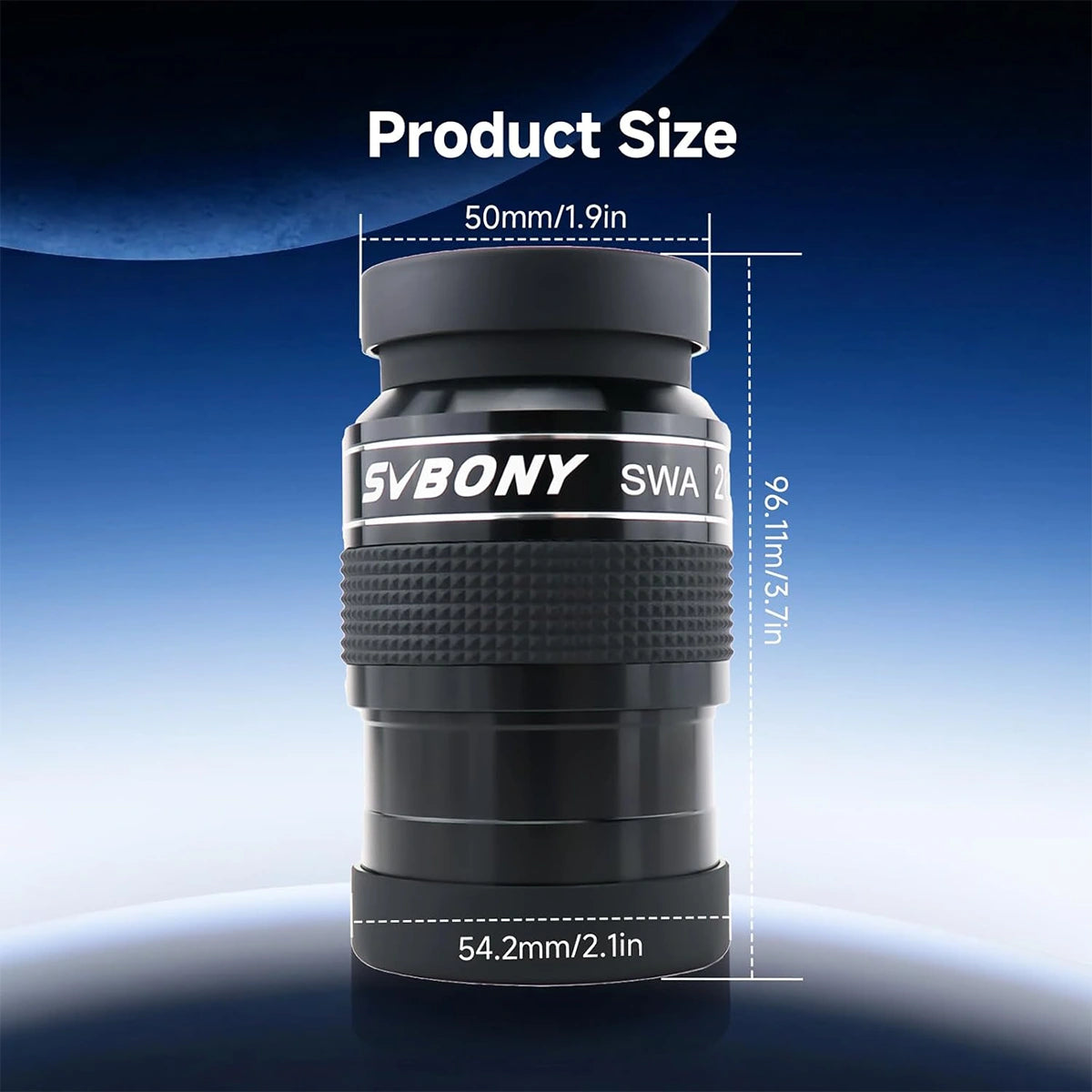 SVBONY SV154 2 inch 26mm 70 degree super wide angle eyepiece for low-power deep-sky observing