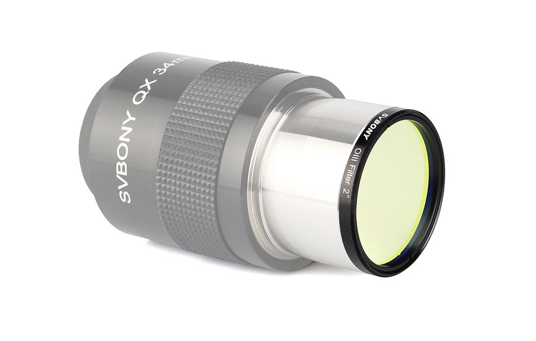 SVBONY SV115 2 inch OIII filter transmission for nebula observing