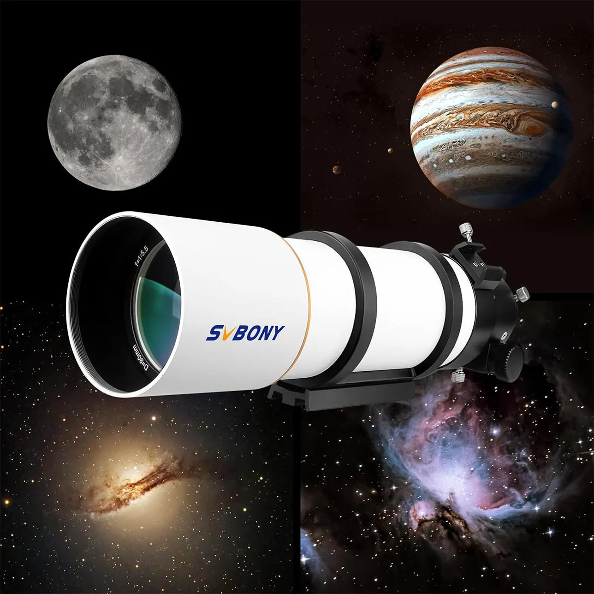 SVBONY SV48P 90mm achromatic refractor OTA for wide-field astronomy