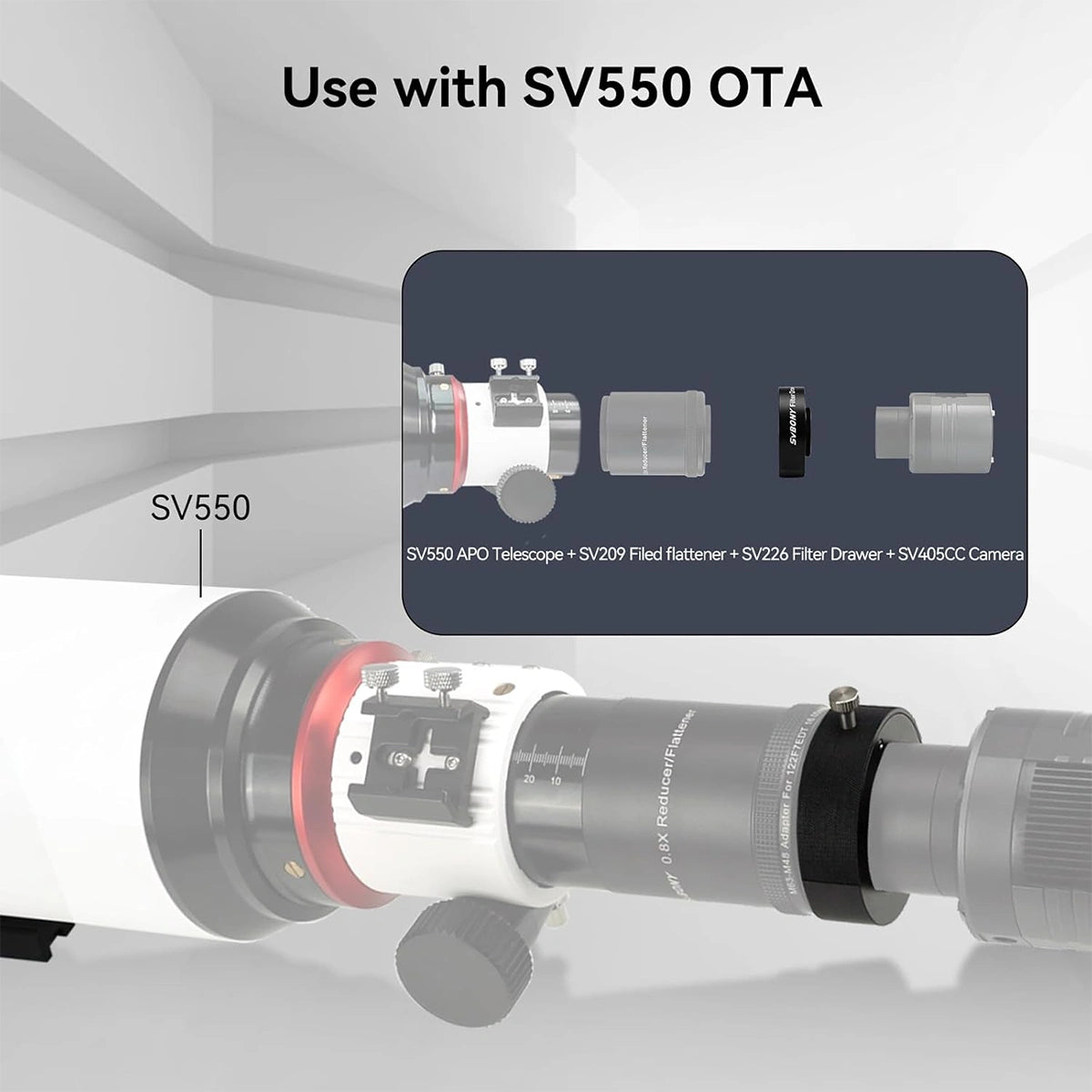 SVBONY SV226 M42 magnetic filter drawer for 1.25 and 2 inch astrophotography filters