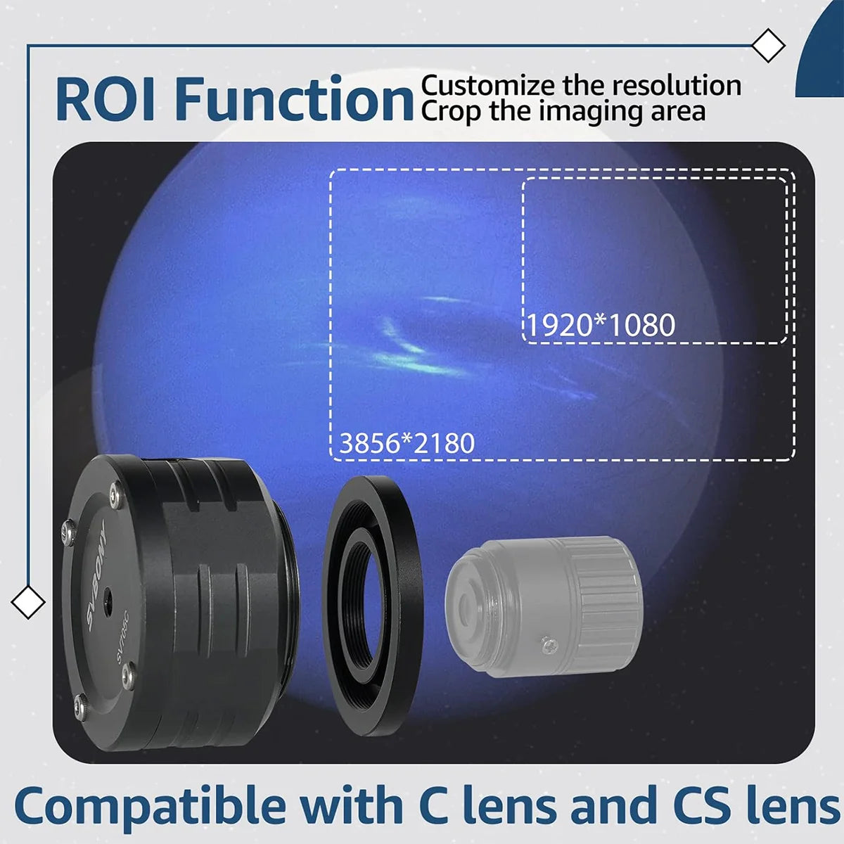 SVBONY SV705C colour planetary camera with Sony IMX585 sensor for planetary and lunar imaging