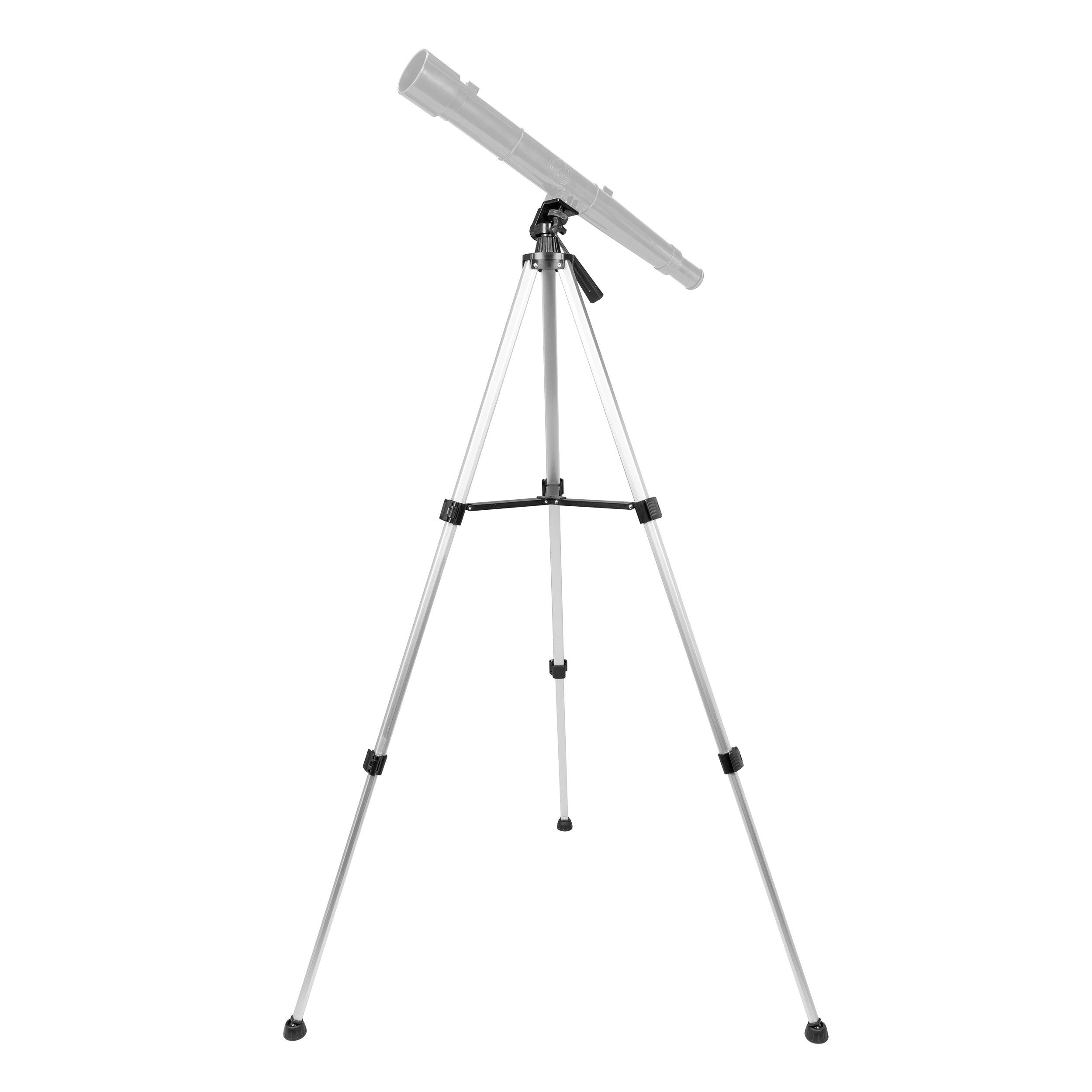 The same tripod converted to its short tabletop configuration with the legs shortened.