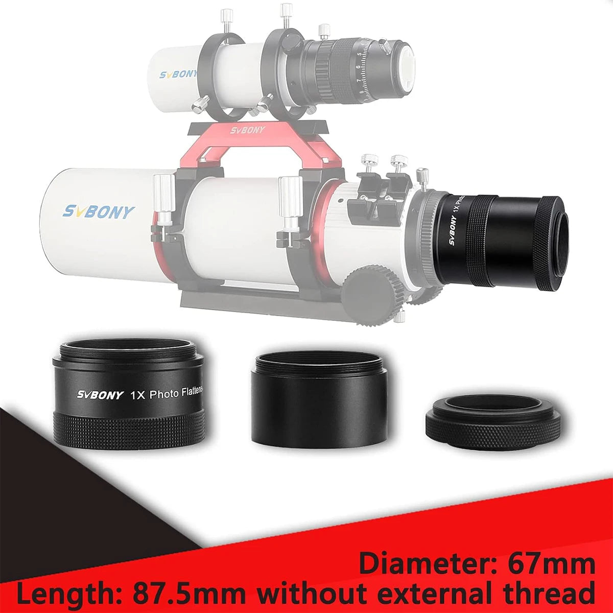 SVBONY SV209 1.0x field flattener for SV550 80 f/6 full-frame deep-sky astrophotography
