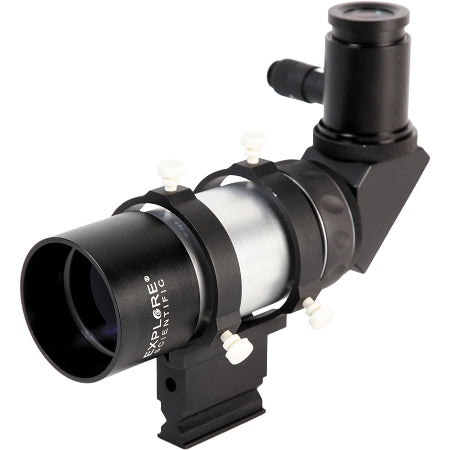 Explore Scientific 8x50 Illuminated Right Angle Polar Finder Scope with NEW long battery life Illuminator II