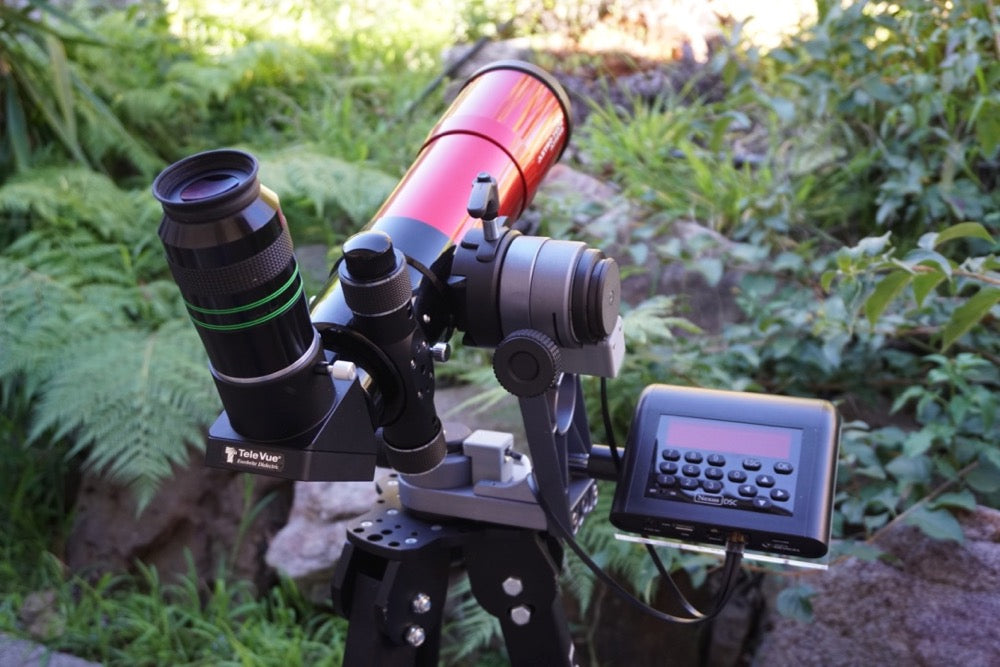 Astro Devices clear acrylic Nexus DSC shelf mounted on AYO VAMO Traveler telescope mount