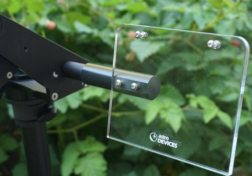 Astro Devices Nexus DSC Pro acrylic shelf mounted on a TeleVue mount