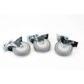 JMI 5 inch polyurethane wheel upgrade set of three fully locking caster wheels for Universal Wheeley Bar telescope dolly