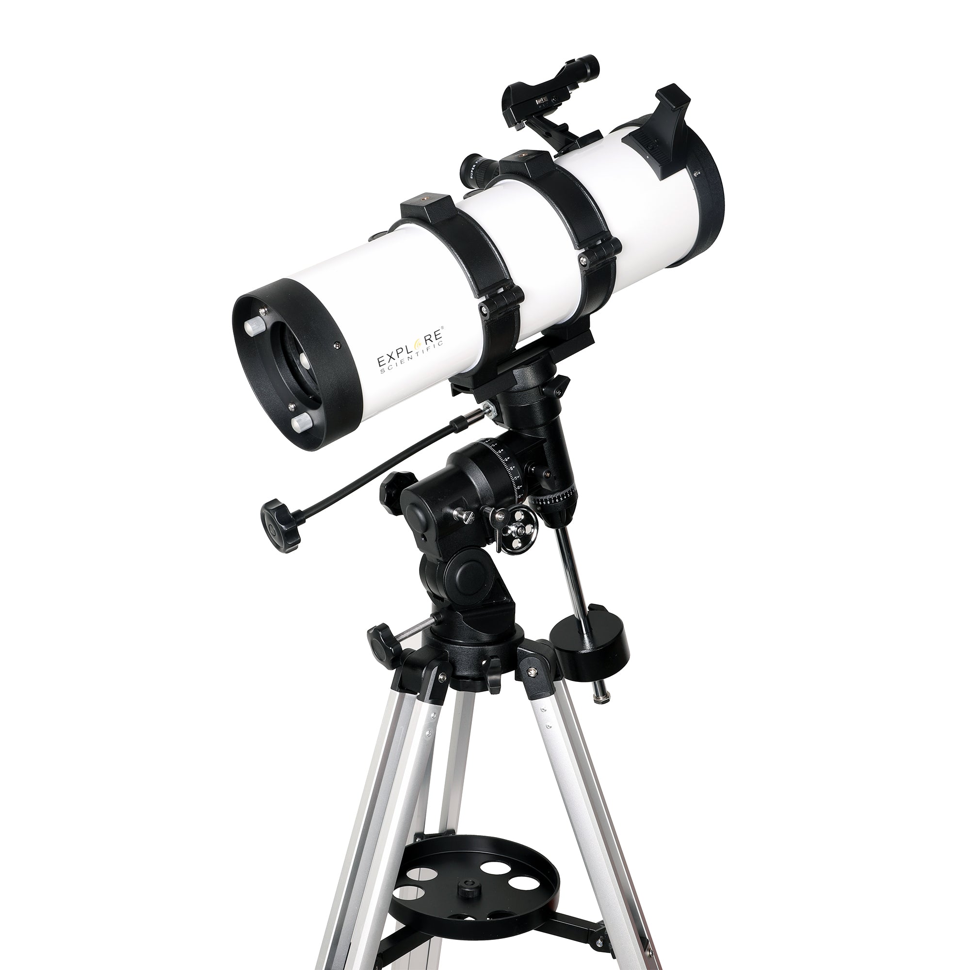 Equatorial mount head and counterweight detail