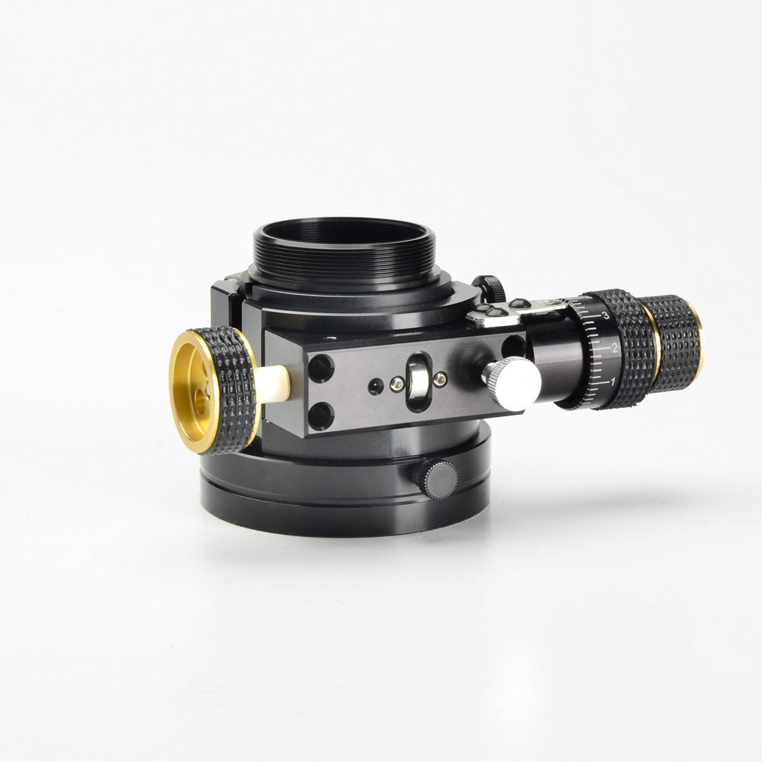 JMI Event Horizon EV1-C Crayford focuser mounted to the rear cell of a Schmidt-Cassegrain telescope