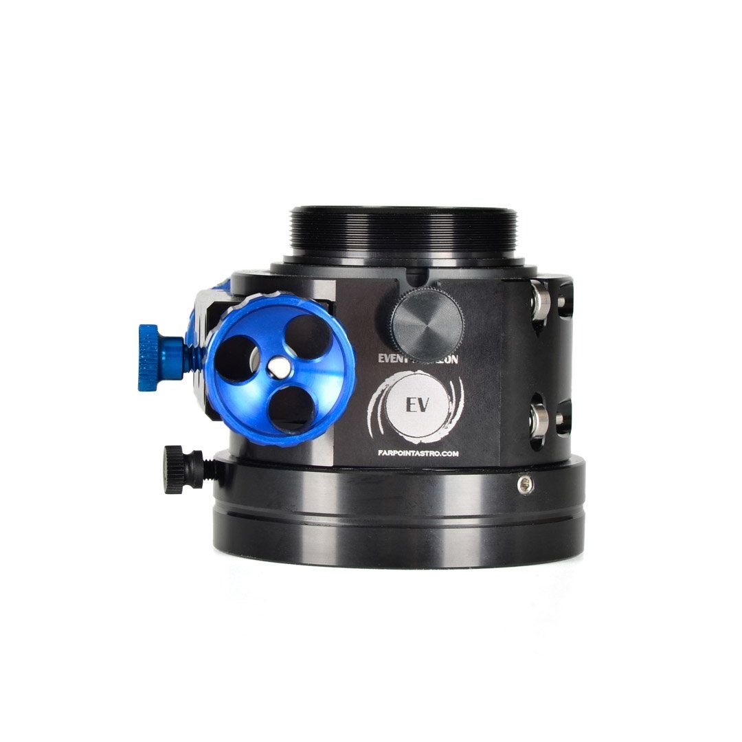 JMI Event Horizon EV3-C standard focuser side profile showing the low-profile SCT rear-thread base