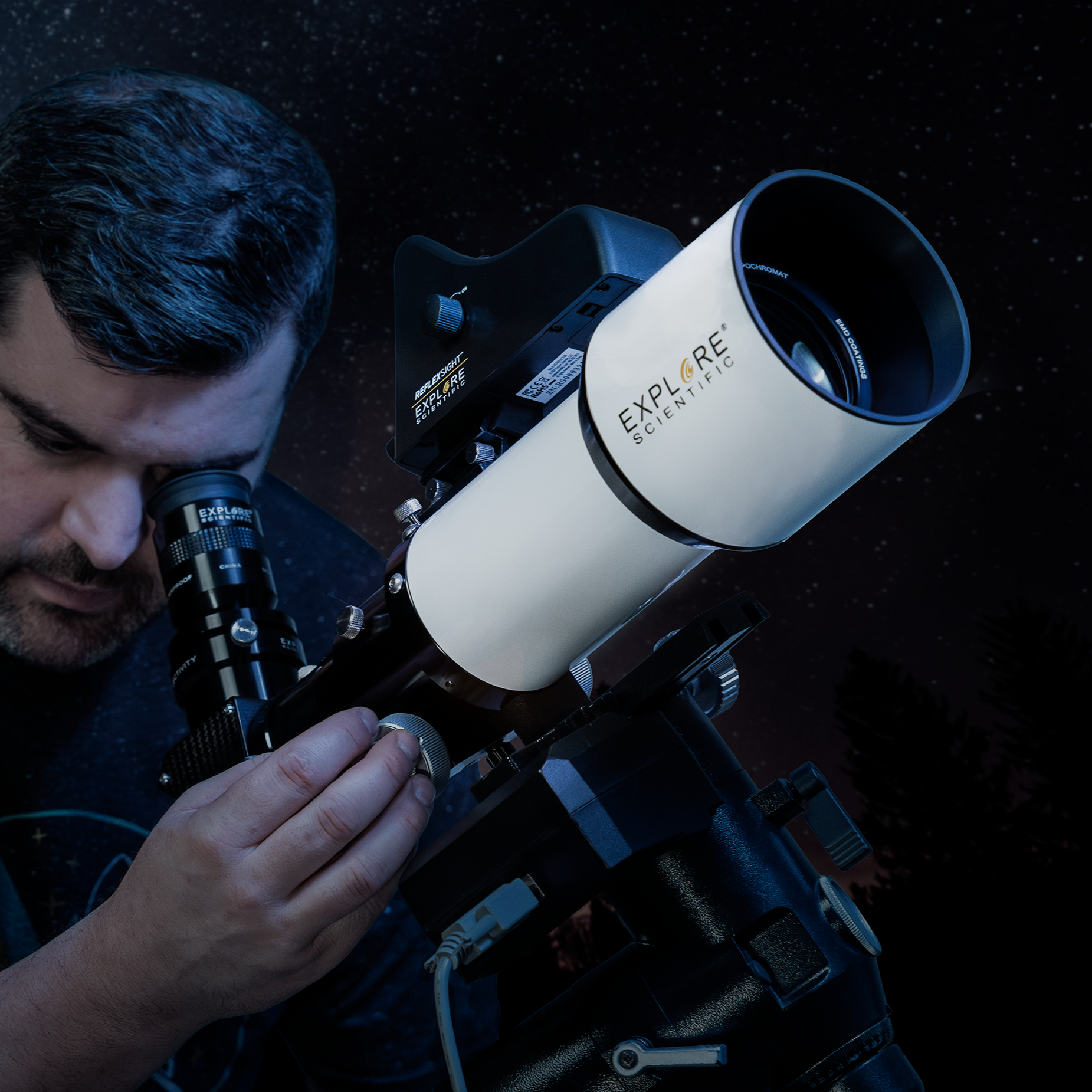 ED80 Essential Series refractor set up for observing