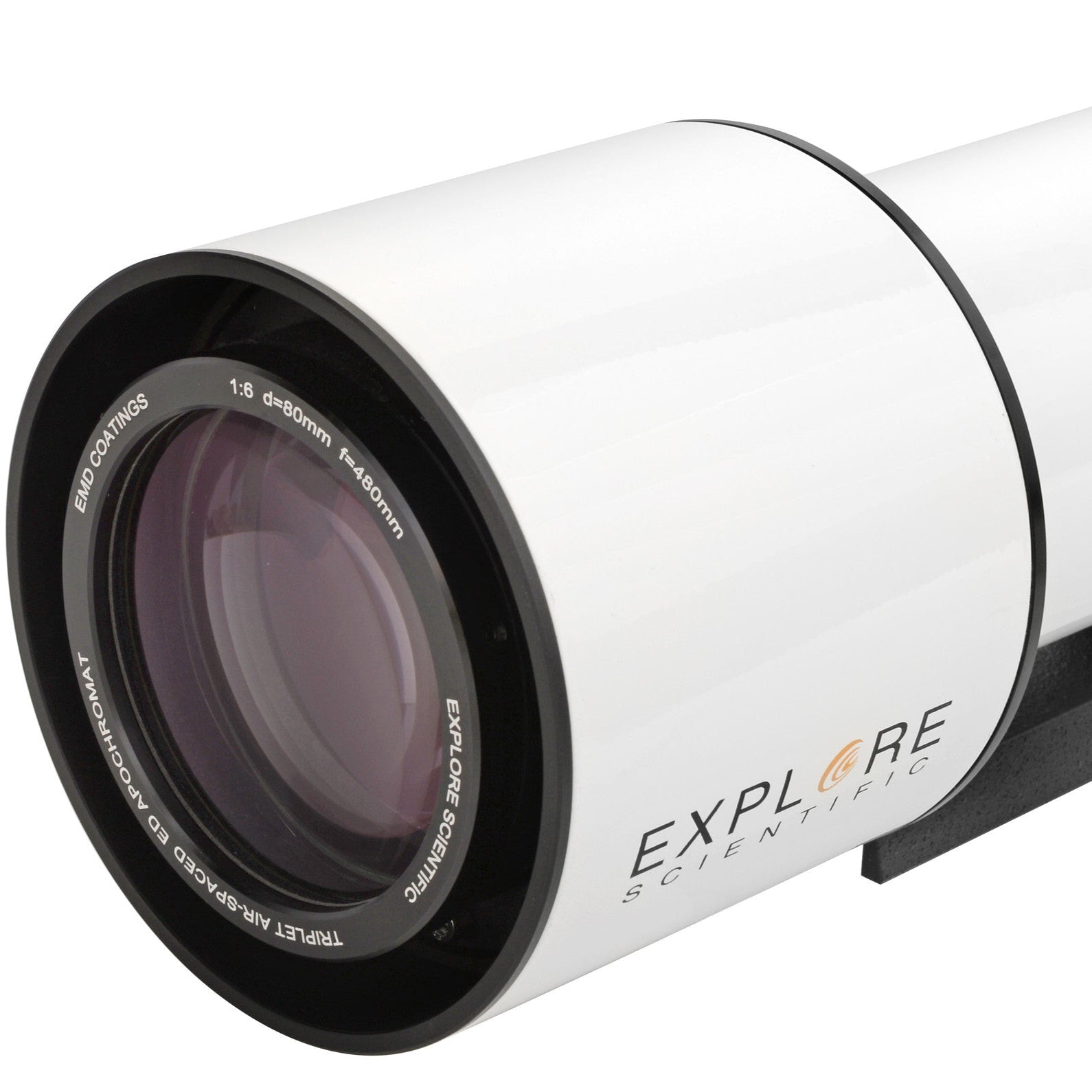 ED80-FCD100 refractor showing 2.5-inch hexagonal focuser