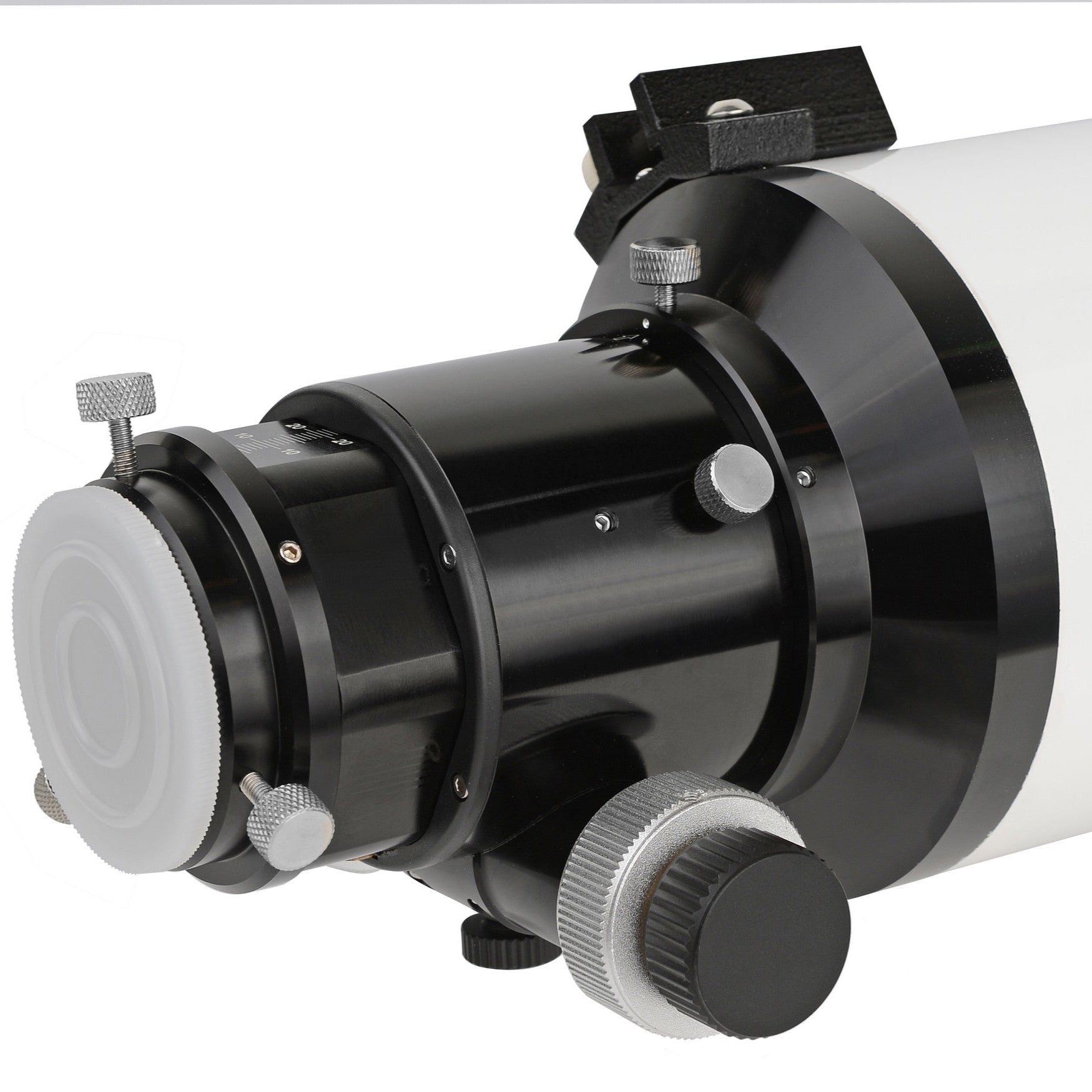 ED80-FCD100 refractor objective end with retractable dew shield