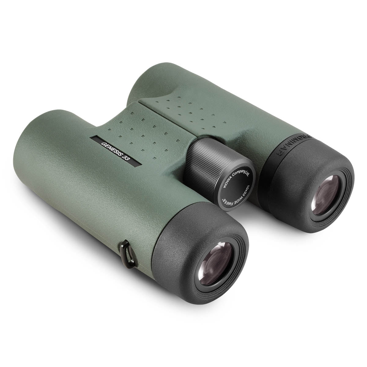 Kowa Genesis 10x33 binocular rear view - eyepieces and focus wheel