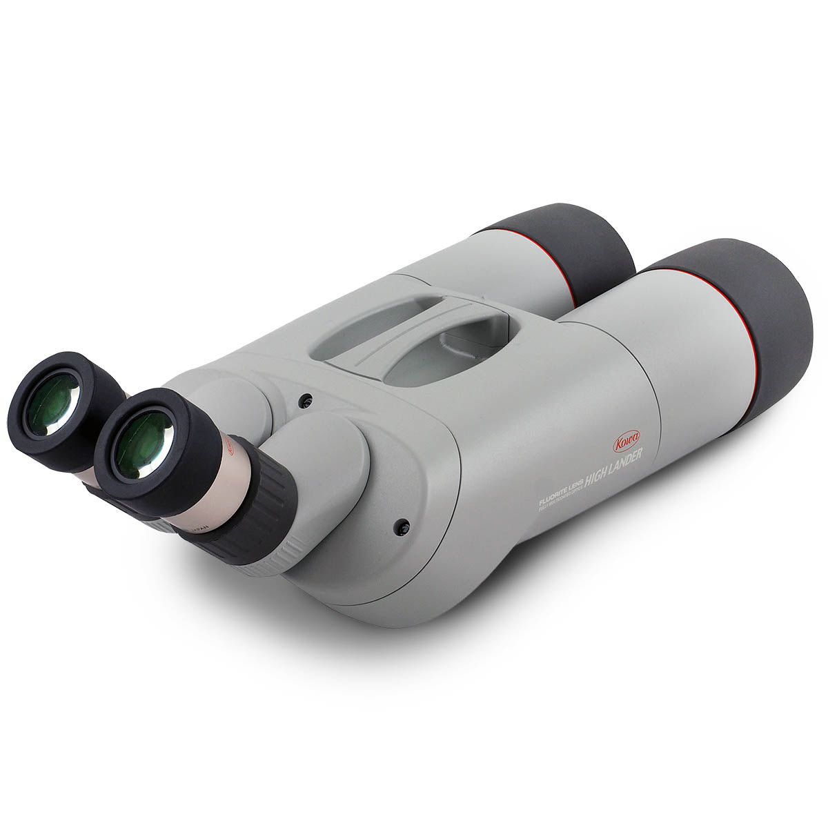 Kowa High Lander Prominar 32x82 binocular rear view - dual 32x eyepieces and individual eye focus