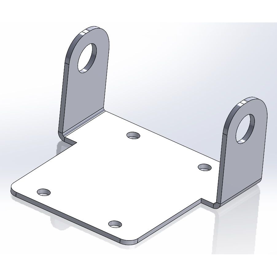 JMI Wheeley Bar Tie-Down Bracket Kit half-bracket version for the HD Shorty Wheeley Bar