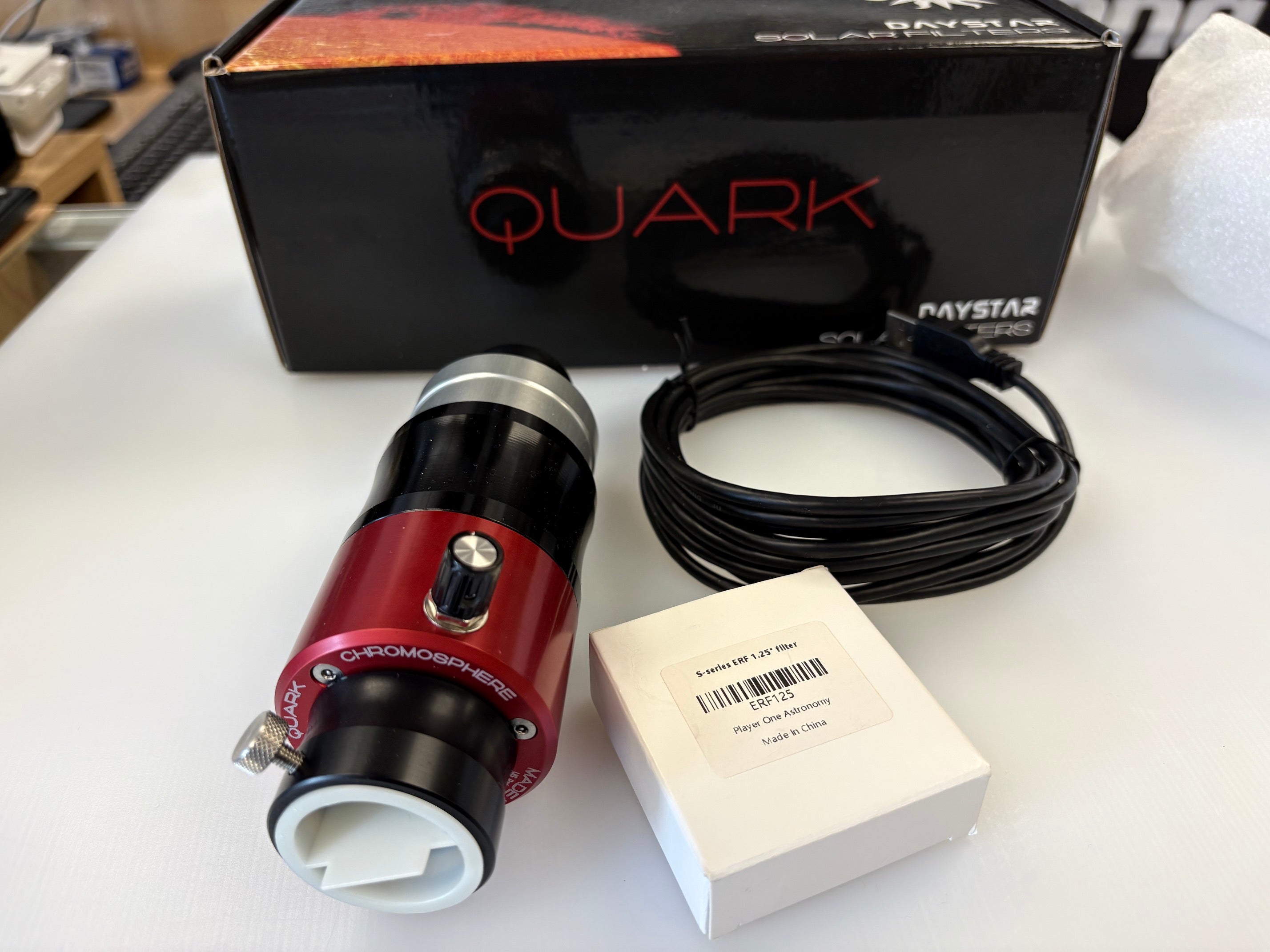 DayStar Quark Chromosphere H-Alpha Filter with Player One 1.25" ERF – Used