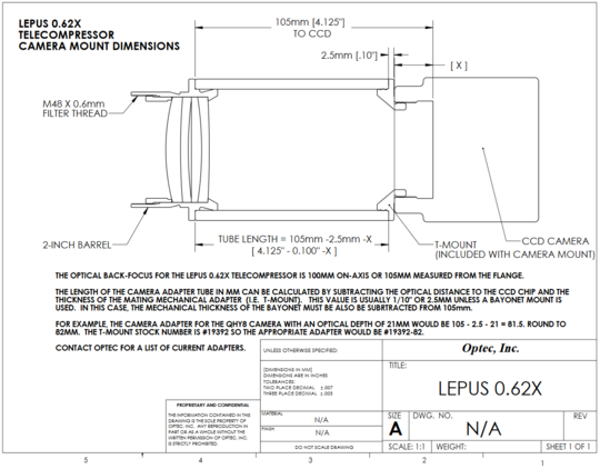 Lepus Camera Mounting Plates - 55mm Universal 42mm T Thread